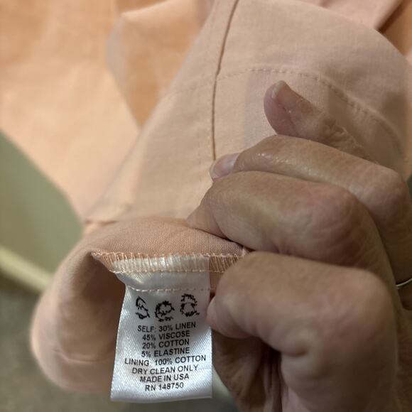 SEA New York Midi A-Line Skirt Size 2 NWOT Pink Pockets Lace Up Corset Like - Picture 7 of 11